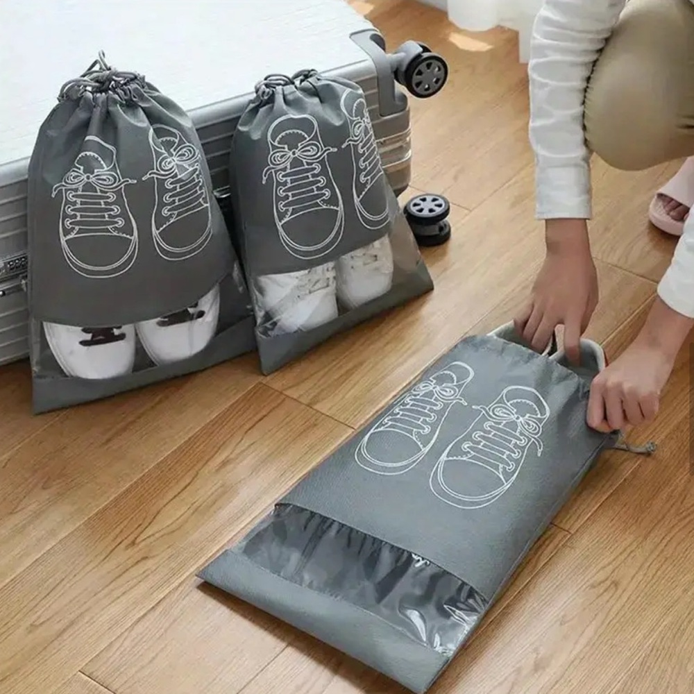 NEW 2 pcs Travel Shoes Storage Bags: Dustproof, Portable, and Lightweight
